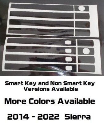 TWO Sets Custom Vinyl Overlays Fits 2014 - 2024 GMC Sierra YOU CHOOSE COLOR