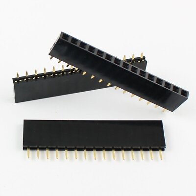 5Pcs 2.54mm Pitch 1x15 Pin 15 Pin Female Single Row Straight Header Strip #D4