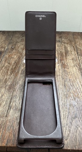 Authentic Chanel Phone/cardholder In Black Lambskin - Picture 4 of 7