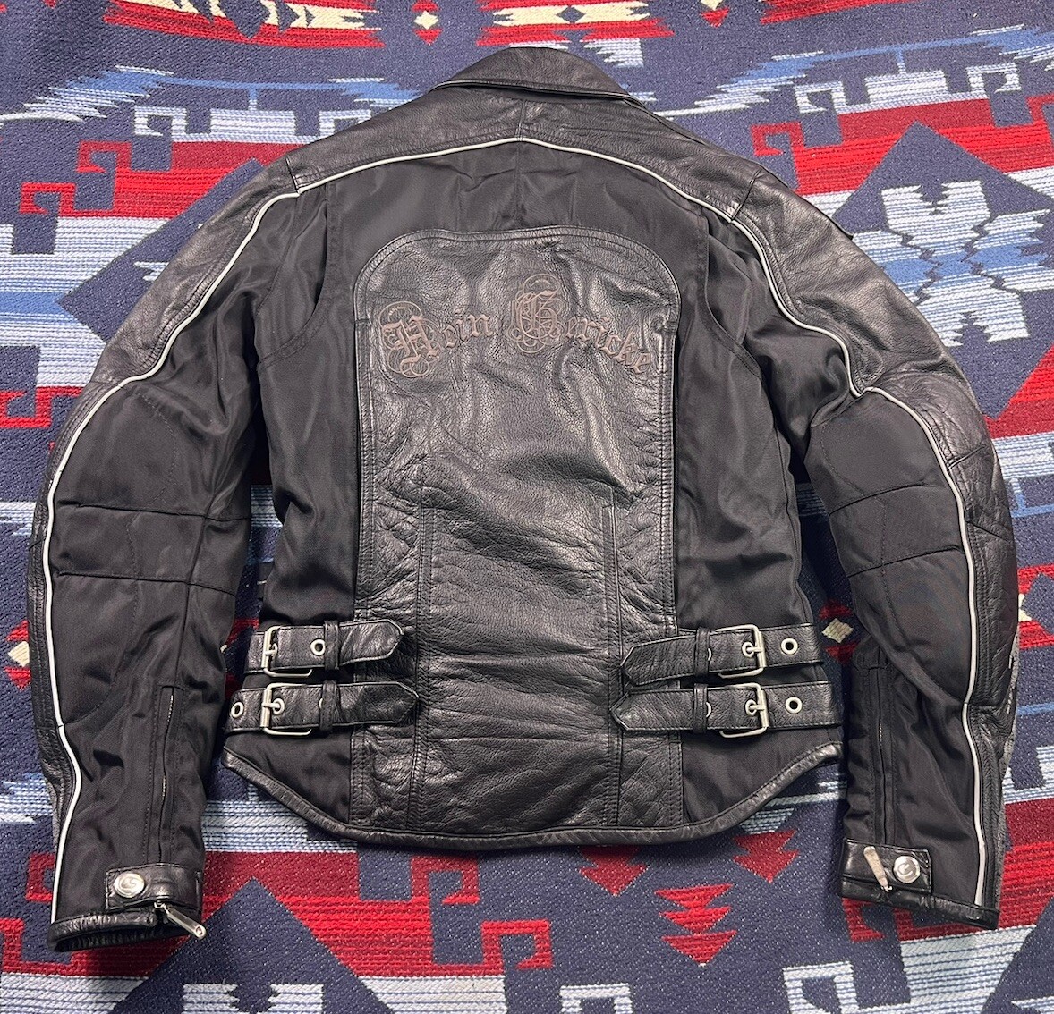 Hein Gericke Echt Leder Sz 4Biker Café Leather Padded Jacket VTG Women's Small