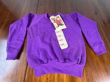 1997 Fruit of the Loom Purple Girls Fleece Blank Sweatshirt Size Size 6 to 6X