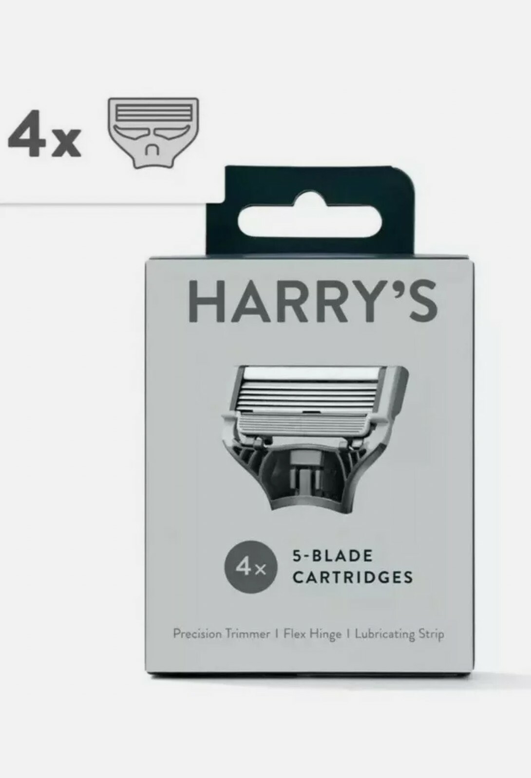 Harry's Razor Blade Refill Packs - 4 Cartridges (5 Blade Cartridges ...