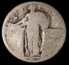 1925-P 25C Standing Liberty Quarter 90% Silver m3117uat