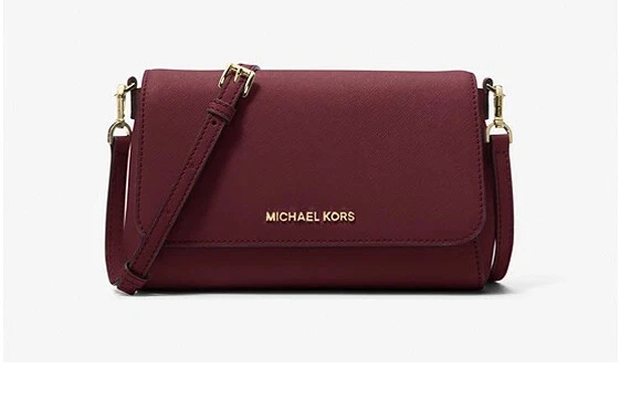 MICHAEL KORS MEDIUM SAFFIANO LEATHER CONVERTIBLE CROSSBODY BAG