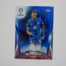 2024 Topps Chrome UEFA Euro Blue Lava /75 Benjamin Sesko #11