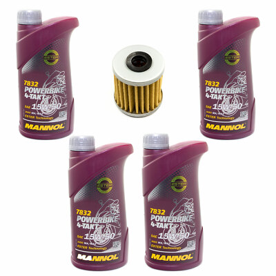 Motoröl Set 15W50 4 Liter Ölfilter MF207 für Beta Evo 250 REV3 250 EVO250