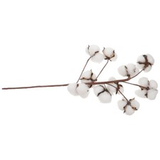 10 Heads Simulated Cotton Dried Flowers Faux Artificial Branches Wedding Decor