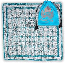 Batik Bloom Floral Sheer Soft Cotton Long Scarf for Women, Capri Cypress