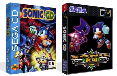 - Funda de repuesto para juego Sonic CD + caja cubierta solo para obras de arte