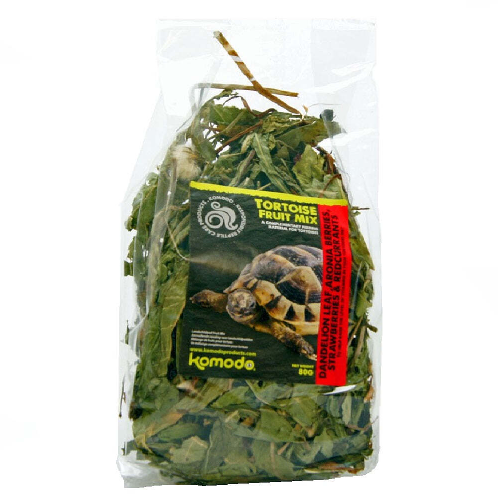 TORTOISE FRUIT MIX - (80g Bag) - Komodo Reptile Food Leaf Strawberry Berry Treat