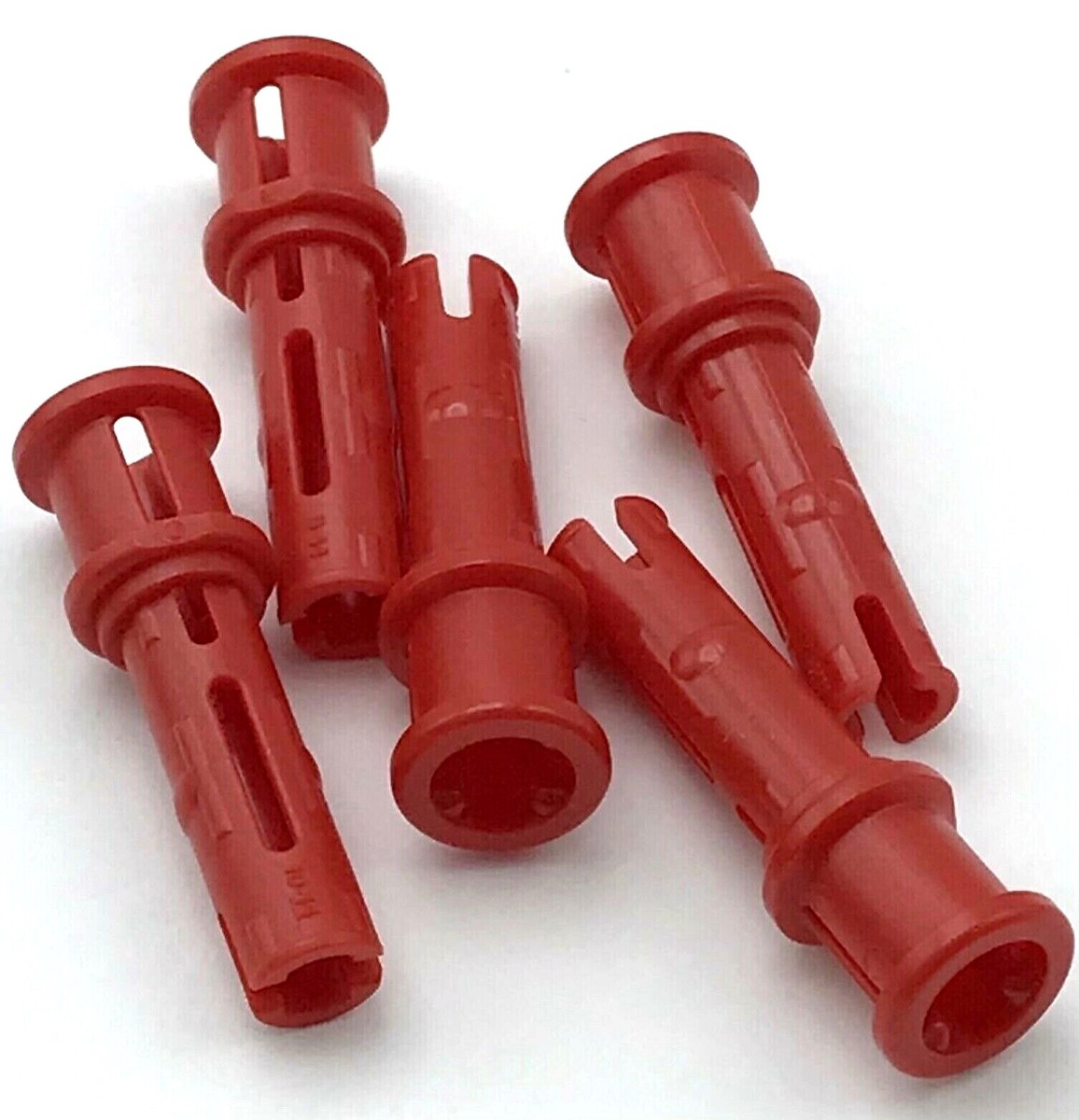 Lego 5 New Red Technic Pin 3L with Friction Ridges Lengthwise and