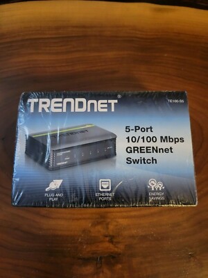 TRENDnet 5-Port 10/100 Mbps GREENnet Switch Ethernet TE100-S5/A