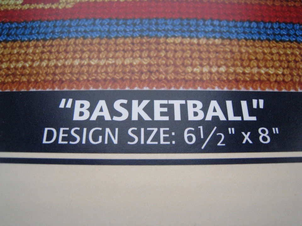 DMC Printed Needlepoint Canvas, BASKETBALL,Sport,Pearl Cotton,Floss,Wool,NC028 - Image 3 of 4