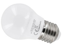 Led Mini Birne Globe Kugel G45 E27 6W 475Lm 200° - Flimmerfrei Tagesweiß 4000K