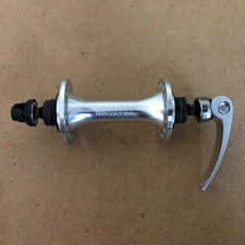 New NOVATEC Road Front Hub With Quick Release 14G M9x108x100 Anodized Silver