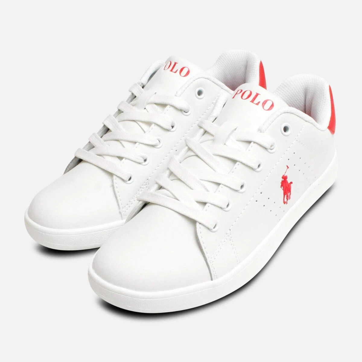 Polo ralph lauren white shoes hotsell