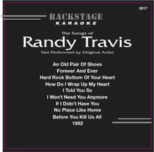 Karaoke Backstage CD+G Randy Travis #5917 No Place Like Home,I Told You So,1982+