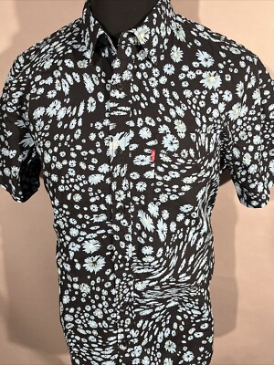 NWT Levi s Mens Floral Print Button Short Sleeve Shirt Sz XL