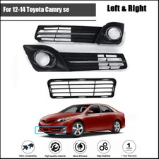Front Bumper Lower Grille Fog Lamp Cover Bezel Set For Toyota Camry Se 2012-2014