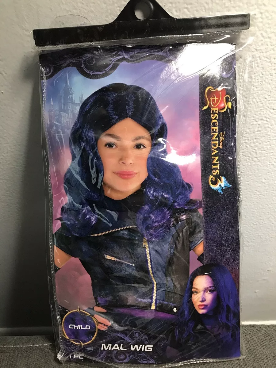 Disney Descendants 3 Mal Blue Purple Cosplay Wig