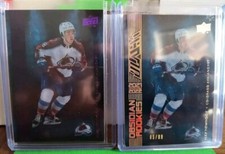 2021-22 UD Black Obsidian Lot Of 2 #OR4 Alex Newhook Purple /25 & Gold /99 RC