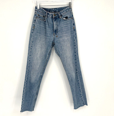 Ksubi Jeans Women's 26 Blue Jean Skinny Tapered Leg Mid Rise 10.5'' Medium Wash