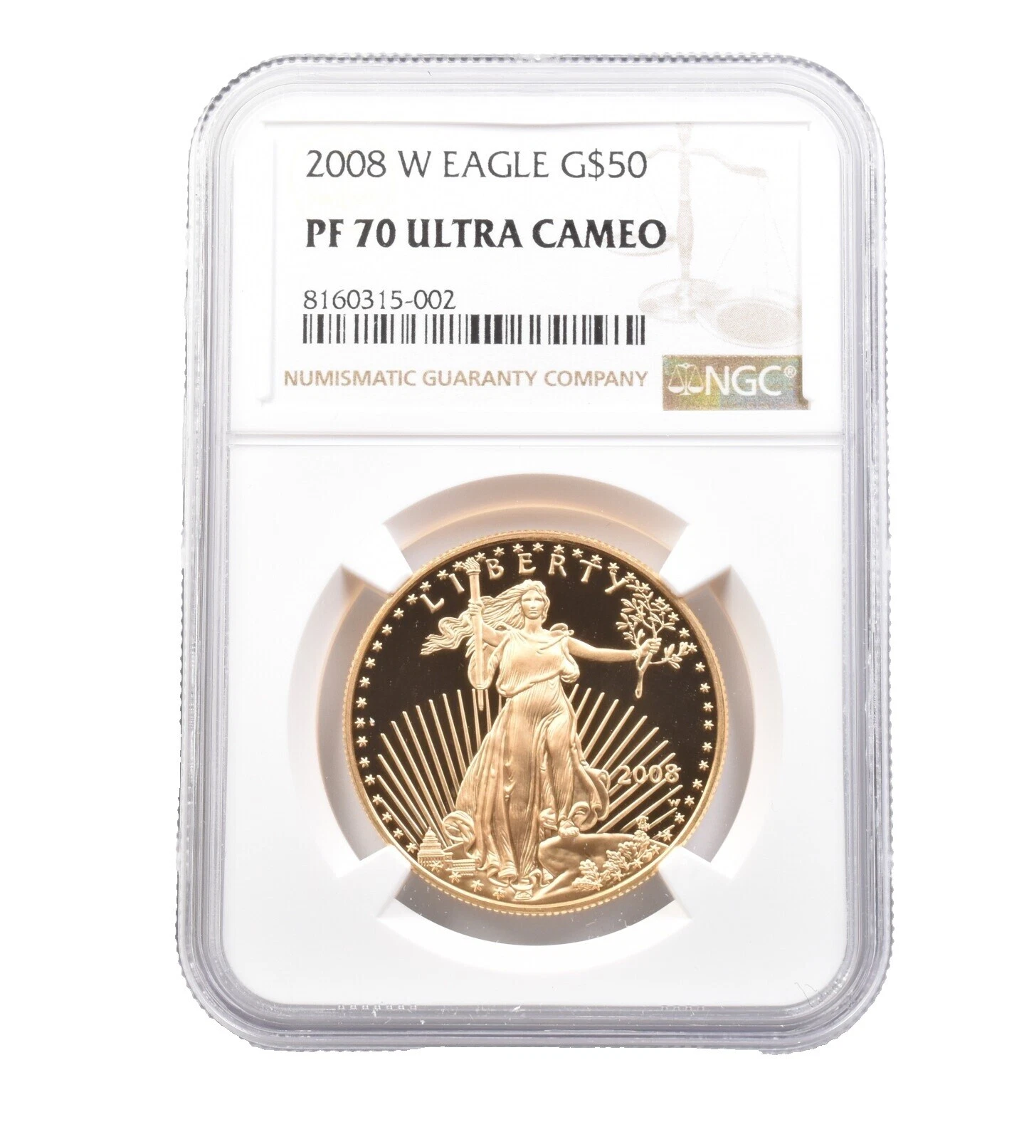 American Eagle 1 oz Precious Metal Content per Unit 2008 Gold Bullion Coins