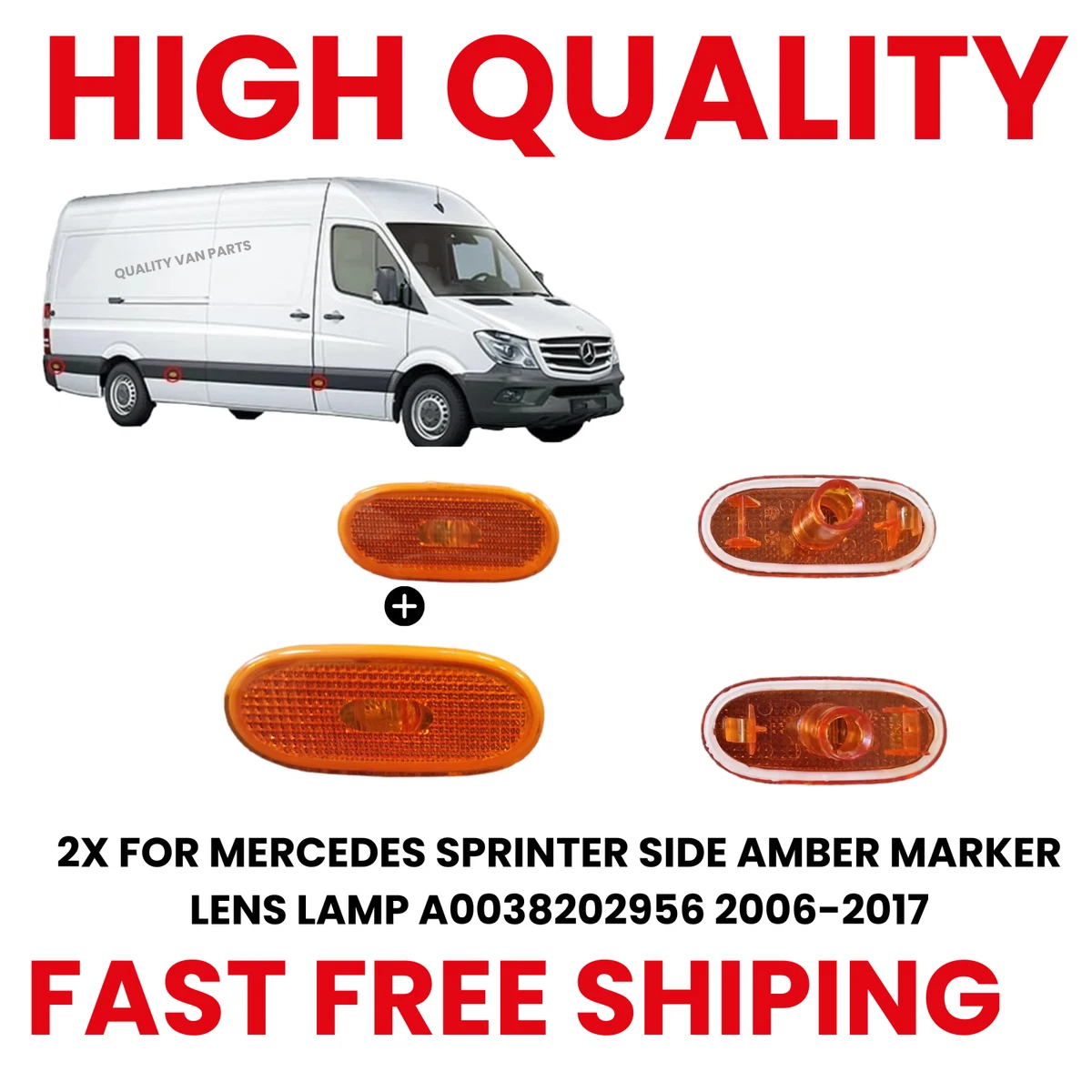 Mercedes Sprinter Mercedes Van Parts Front Right For Mercedes-Benz Sprinter 250 350 2006-2016 - Amber Color 9068260140 Front Bumper Marker Light Bumper Reflector Mercedes Sprinter Mercedes Van Parts Front Right For Mercedes-Benz Sprinter 250 350 2006-2016 - Amber Color 9068260140 Front Bumper Marker Light Bumper Reflector