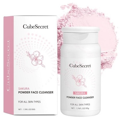CubeSecret Sakura Powder Face Cleanser 50g Japanese Cherry Blossom Wash K-Beauty