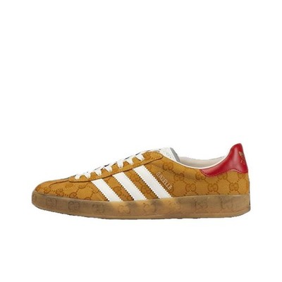 GUCCI x Adidas Original Gazelle 'GG Monogram' Beige Brown Men 707850 UWV20 7162