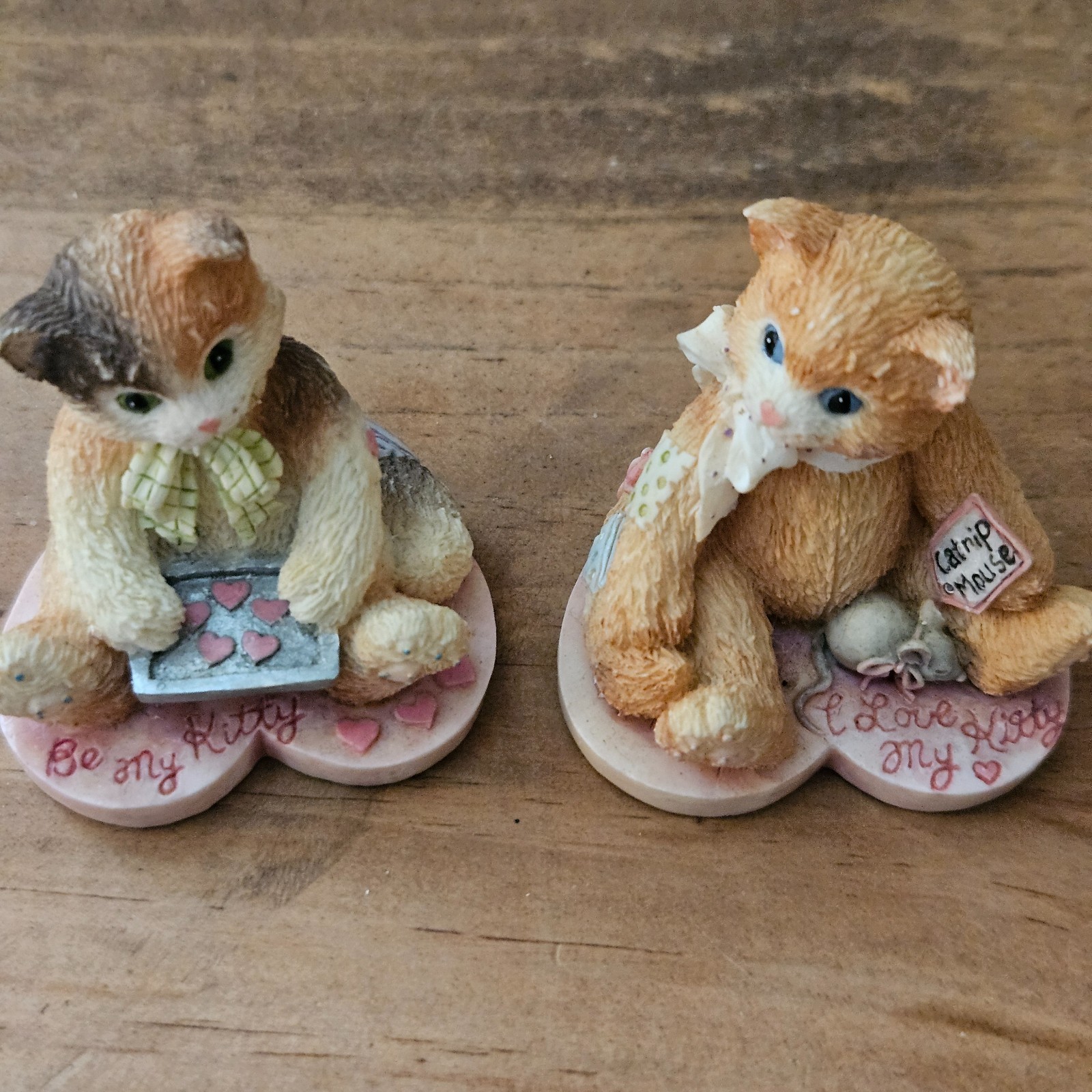 Vintage 1995 Enesco Priscilla Hillman My Kitty Figurines Valentines Cats
