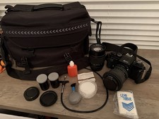 Vintage Ricoh KR-5 Super II 35mm SLR Camera Lens Quantaray  Bag Extras Kit