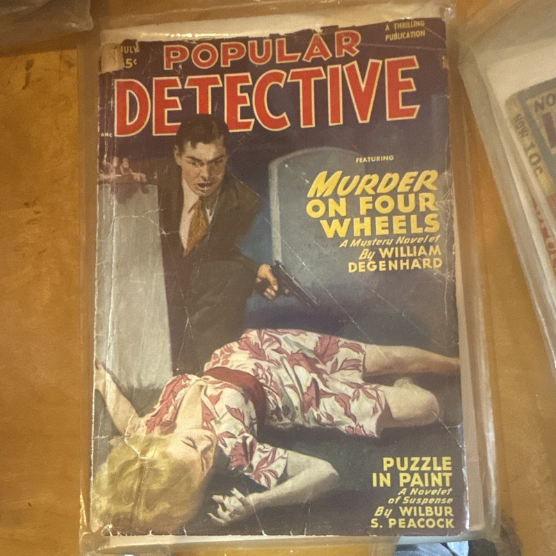 Popular Detective Magazine July 1949 Illustrated Murder on Four Wheels