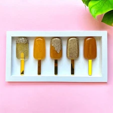 Gold LIFESIZE Popsicle 3D PoP ART resin wall art melting popsicles / melting