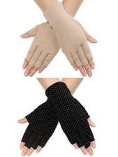 Maxdot Sun Gloves for Women UV Protection Fingerless Driving Sunblock Gloves