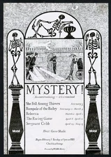 1980 Edward Gorey skeletons GREAT art Mystery PBS TV show vintage print ad