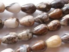 BRECCIATED JASPER 10mmX6mm SEMI PRECIOUS STONE BEADS  sp231