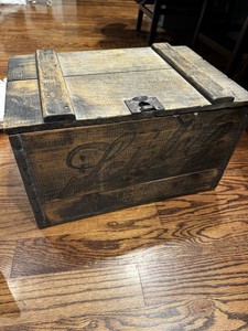 Vtg 1920s Schlitz Beer Advertising Wood Beer Crate W/ Globe Trademark BH