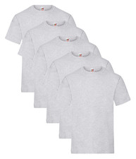 Fruit Of The Loom 61212 Men's Heavy Cotton Plain T-Shirts 5 pack