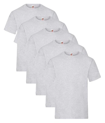 Fruit Of The Loom 61212 Men's Heavy Cotton Plain T-Shirts 5 pack - Image 1 of 4