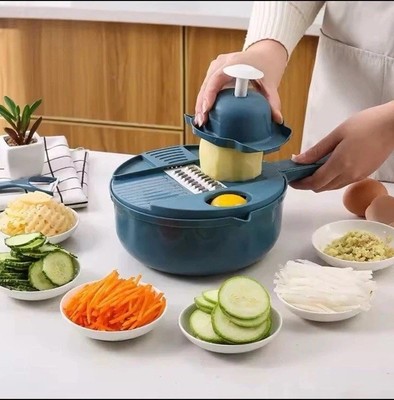 1pc Blue  Manually Cut Shred Grater Salad Vegetable Chopper