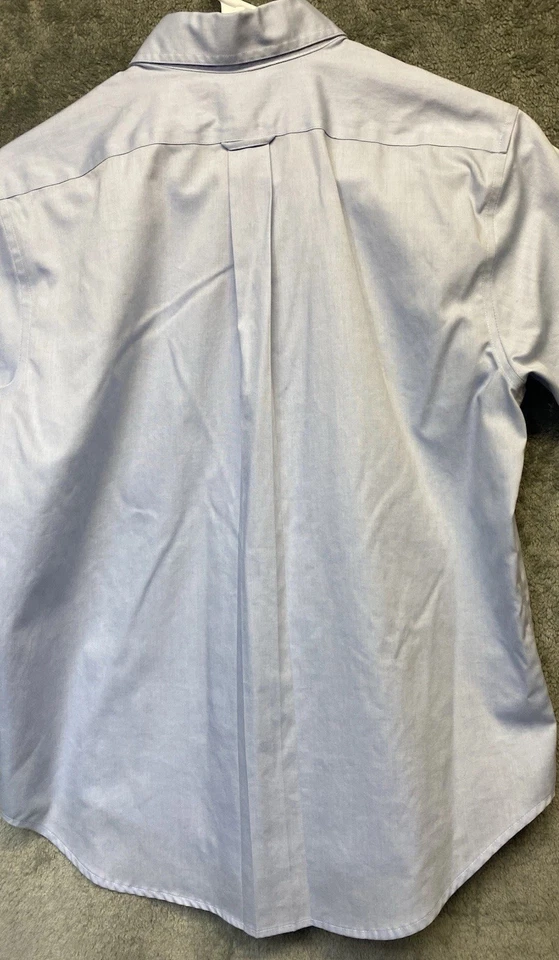 Land’s End Boys Short Sleeve Oxford Button Down Dress Shirt Size 12 - Image 4 of 4