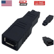 FireWire IEEE 1394 Type A 400 6 Pin Female to 1394 Type B 800 9 Pin Male Data...