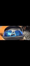 Costa Del Mar 06S9116 Men's Wrap Sunglasses Blue Mirrored Lens w/ Case Box