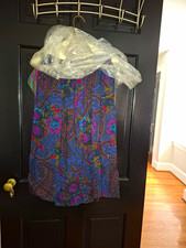 Alfred Dunner Women's Size 8 Regular Multicolor Paisley A-Line Knee Skirt