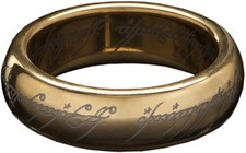 WETA Workshop - Lord of the Rings - LOTR The One Ring Gold Plated Tungsten wi
