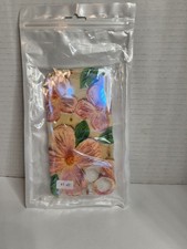 Floral Case for iPhone 14, Curly Wave Frame Flower Phone Case Pink