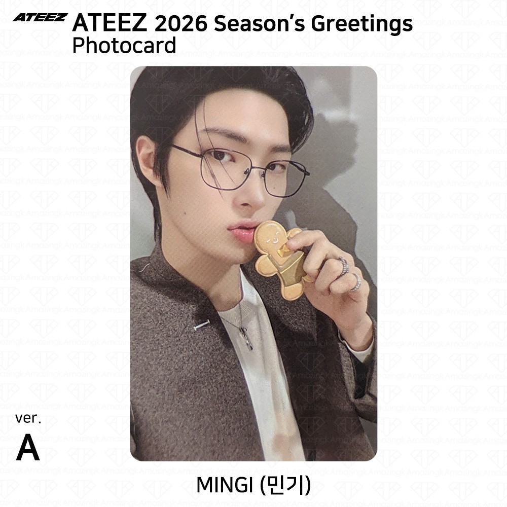 ON HAND] ATEEZ 2026 Season's Greetings Photocard ID Photo Postcard