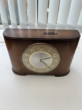 VINTAGE WOODEN TIME SAVINGS CLOCK MADE IN ENGLAND