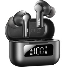 TOZO Hybrid Active Noise Cancelling in Ear Wireless Earbuds, 68H Small, Black
